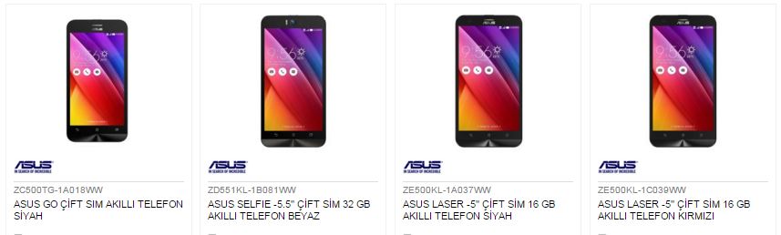 İndirimli Asus Zenfone Telefonlar